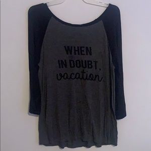 Grey Quarter Sleeve Top